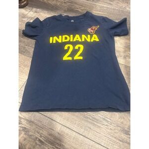 Kids Navy Blue Indiana 22 Clark Basketball T Shirt Size S